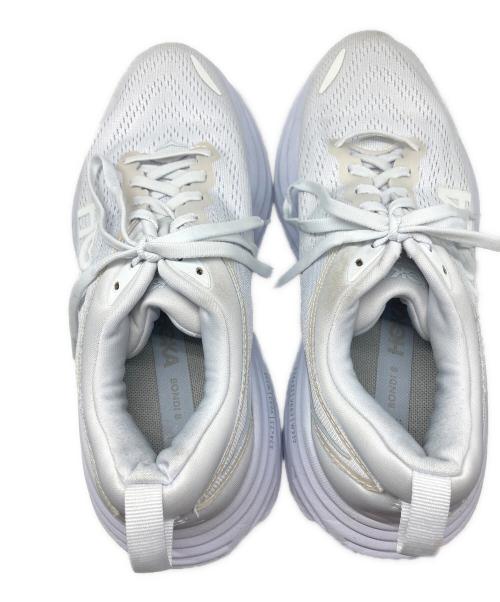 HOKAONEONE（ホカオネオネ）HOKAONEONE (ホカオネオネ) BONDI ８/ボンディ　8 ホワイト サイズ:24cm/US6/UK5.5/EUR38.5/BR37/CN240(2.5)の古着・服飾アイテム