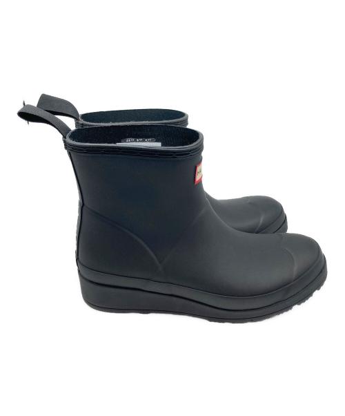 HUNTER（ハンター）HUNTER (ハンター) PLAY BACKSTRAP PRINT BOOT/プレイ　バックストラップ　プリント　ブーツ ブラック サイズ:37の古着・服飾アイテム