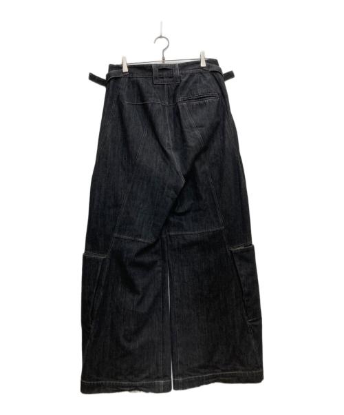 NULLUS（ヌールス）NULLUS (ヌールス) wide denim pants/ワイド　デニム　パンツ ブラック サイズ:2の古着・服飾アイテム
