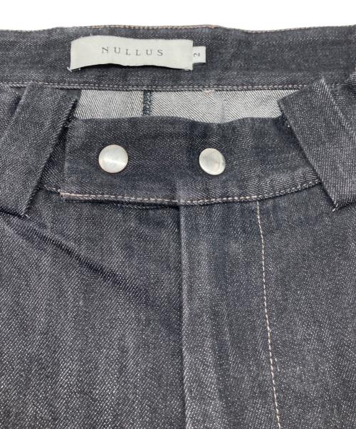 NULLUS（ヌールス）NULLUS (ヌールス) wide denim pants/ワイド　デニム　パンツ ブラック サイズ:2の古着・服飾アイテム