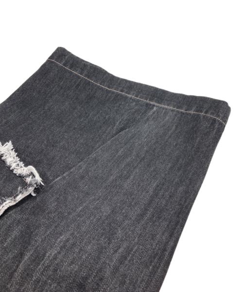 NULLUS（ヌールス）NULLUS (ヌールス) wide denim pants/ワイド　デニム　パンツ ブラック サイズ:2の古着・服飾アイテム