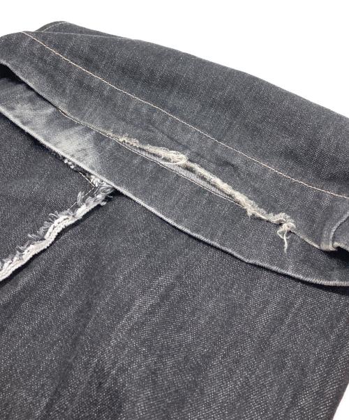 NULLUS（ヌールス）NULLUS (ヌールス) wide denim pants/ワイド　デニム　パンツ ブラック サイズ:2の古着・服飾アイテム