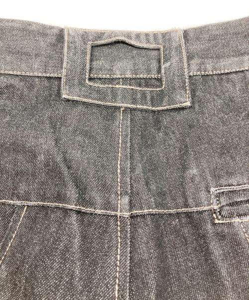 NULLUS（ヌールス）NULLUS (ヌールス) wide denim pants/ワイド　デニム　パンツ ブラック サイズ:2の古着・服飾アイテム