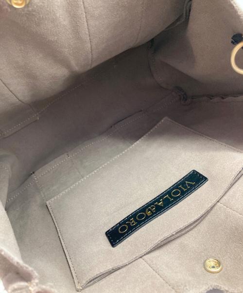 VIOLAd'ORO（ヴィオラドーロ）VIOLAd'ORO (ヴィオラドーロ) マイクロファイバースエードトートバッグ ブラウンの古着・服飾アイテム