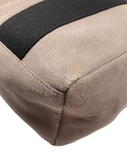 VIOLAd'ORO（ヴィオラドーロ）VIOLAd'ORO (ヴィオラドーロ) マイクロファイバースエードトートバッグ ブラウンの古着・服飾アイテム