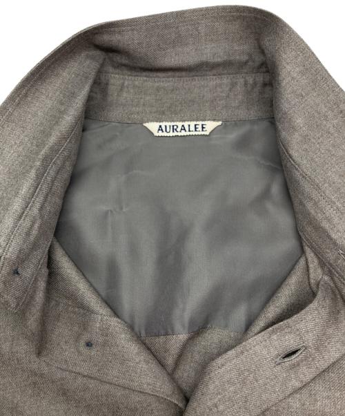 AURALEE（オーラリー）AURALEE (オーラリー) SUPER LIGHT WOOL SHIRT/スーパー ライト ウール シャツ ブラウン サイズ:3の古着・服飾アイテム