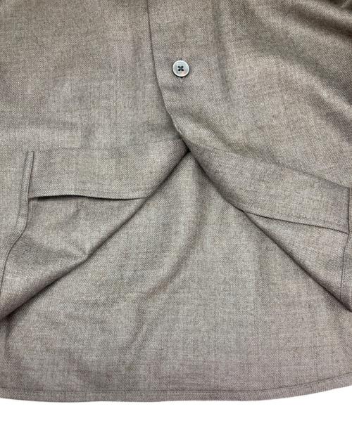AURALEE（オーラリー）AURALEE (オーラリー) SUPER LIGHT WOOL SHIRT/スーパー ライト ウール シャツ ブラウン サイズ:3の古着・服飾アイテム