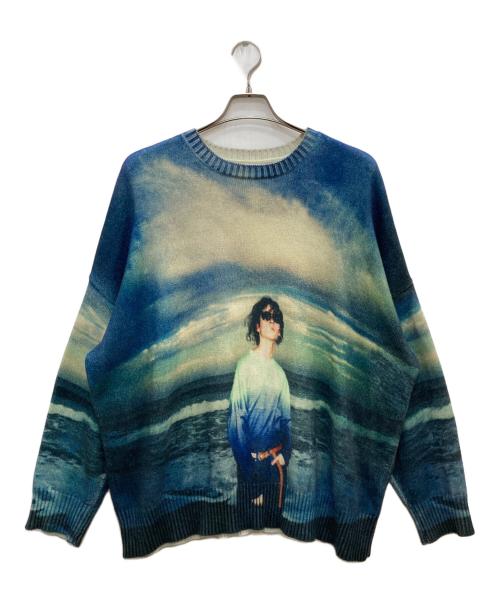 DAIRIKU（ダイリク）DAIRIKU (ダイリク) 18SS Photo Pullover Knit/18SS フォト プルオーバー ニット ブルー サイズ:Ⅿの古着・服飾アイテム