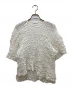HeRIN.CYEヘリンドットサイ）の古着「Square shirring tops/スクエア シャーリング トップス」｜ホワイト
