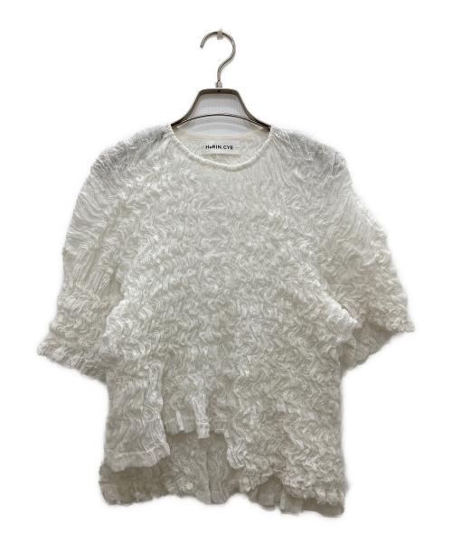 HeRIN.CYE（ヘリンドットサイ）HeRIN.CYE (ヘリンドットサイ) Square shirring tops/スクエア シャーリング トップス ホワイト サイズ:FREEの古着・服飾アイテム
