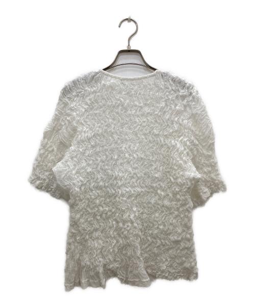 HeRIN.CYE（ヘリンドットサイ）HeRIN.CYE (ヘリンドットサイ) Square shirring tops/スクエア シャーリング トップス ホワイト サイズ:FREEの古着・服飾アイテム