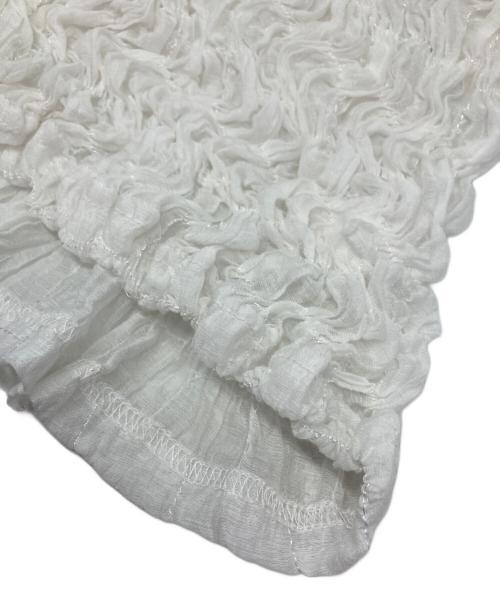 HeRIN.CYE（ヘリンドットサイ）HeRIN.CYE (ヘリンドットサイ) Square shirring tops/スクエア シャーリング トップス ホワイト サイズ:FREEの古着・服飾アイテム