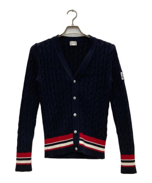 MONCLER GAMME BLEU（モンクレール ガム ブルー）MONCLER GAMME BLEU (モンクレール ガム ブルー) コットンカーディガン ネイビー×レッド サイズ:ＸＳの古着・服飾アイテム