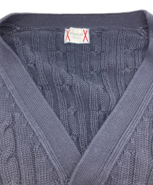 MONCLER GAMME BLEU（モンクレール ガム ブルー）MONCLER GAMME BLEU (モンクレール ガム ブルー) コットンカーディガン ネイビー×レッド サイズ:ＸＳの古着・服飾アイテム
