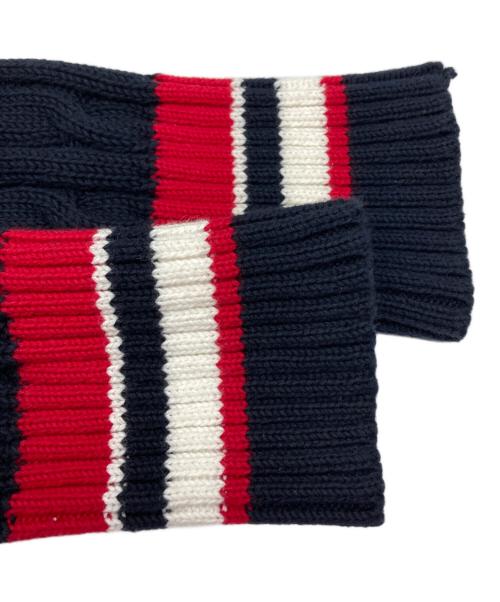 MONCLER GAMME BLEU（モンクレール ガム ブルー）MONCLER GAMME BLEU (モンクレール ガム ブルー) コットンカーディガン ネイビー×レッド サイズ:ＸＳの古着・服飾アイテム