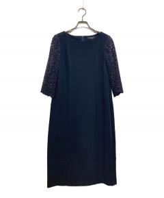 中古・古着通販】LEONARD (レオナール) 花柄ワンピース ブラック