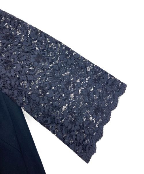 UNTITLED（アンタイトル）UNTITLED (アンタイトル) 袖レースドレスワンピース ネイビー サイズ:１の古着・服飾アイテム