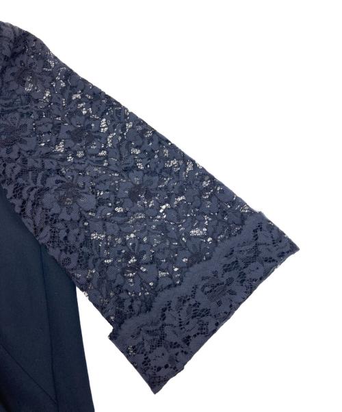 UNTITLED（アンタイトル）UNTITLED (アンタイトル) 袖レースドレスワンピース ネイビー サイズ:１の古着・服飾アイテム