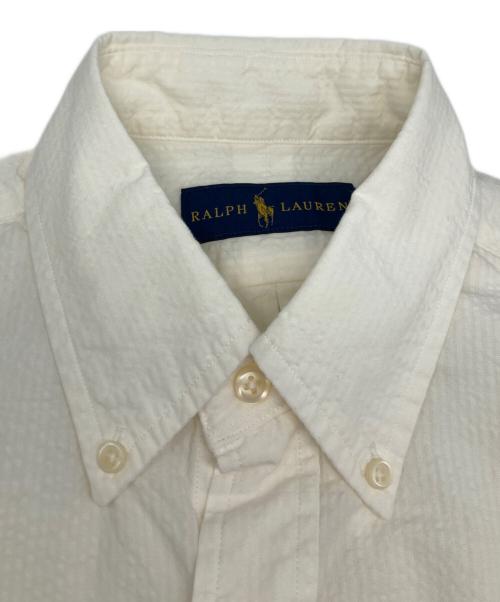POLO RALPH LAUREN（ポロ・ラルフローレン）POLO RALPH LAUREN (ポロ・ラルフローレン) 半袖シアサッカーシャツ ホワイト サイズ:ＸＳの古着・服飾アイテム