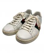 GUCCIグッチ）の古着「エンブロイダリースニーカー」｜ホワイト