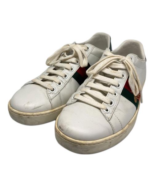 GUCCI（グッチ）GUCCI (グッチ) エンブロイダリースニーカー ホワイト サイズ:36の古着・服飾アイテム