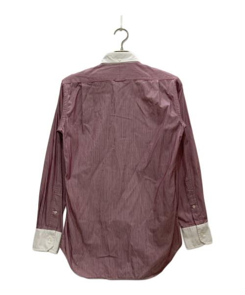 Thom Browne（トムブラウン）Thom Browne (トムブラウン) クレリックシャツ レッド×ホワイト サイズ:1の古着・服飾アイテム