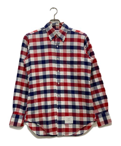 Thom Browne（トムブラウン）Thom Browne (トムブラウン) チェックシャツ レッド×ブルー サイズ:2の古着・服飾アイテム