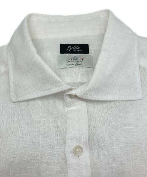 Brilla per il gusto（ブリッラ ペル イルグースト）Brilla per il gusto (ブリッラ ペル イルグースト) リネン カッタウェイ ワイドカラーシャツ ホワイト サイズ:Lの古着・服飾アイテム