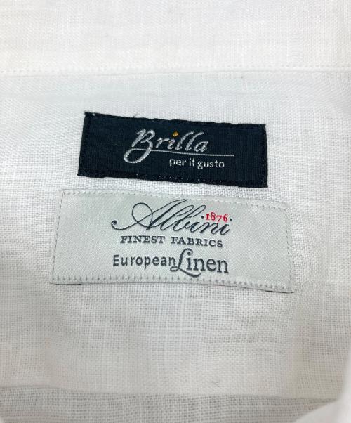 Brilla per il gusto（ブリッラ ペル イルグースト）Brilla per il gusto (ブリッラ ペル イルグースト) リネン カッタウェイ ワイドカラーシャツ ホワイト サイズ:Lの古着・服飾アイテム