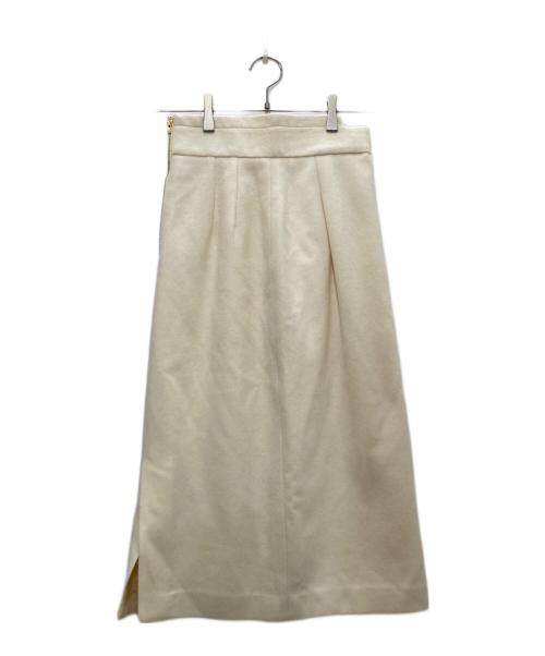 ANAYI（アナイ）ANAYI (アナイ) ラムビーバータイトスカート ホワイト サイズ:36の古着・服飾アイテム