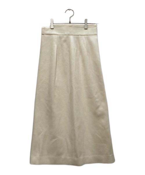 ANAYI（アナイ）ANAYI (アナイ) ラムビーバータイトスカート ホワイト サイズ:36の古着・服飾アイテム