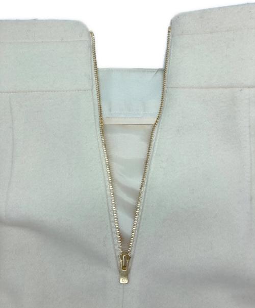 ANAYI（アナイ）ANAYI (アナイ) ラムビーバータイトスカート ホワイト サイズ:36の古着・服飾アイテム