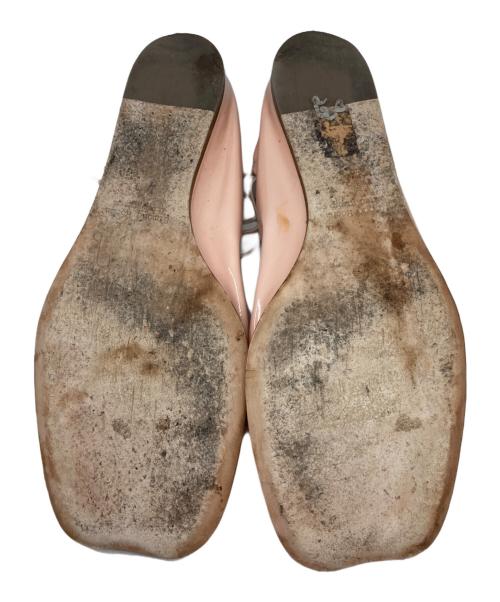 Simone Rocha（シモーネ ロシャ）Simone Rocha (シモーネ ロシャ) エナメルスクエアトゥフラットシューズ ピンク サイズ:41の古着・服飾アイテム