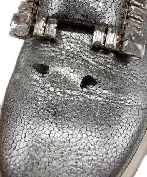 sergio rossi（セルジオロッシ）sergio rossi (セルジオロッシ) スリッポン シルバー サイズ:37の古着・服飾アイテム