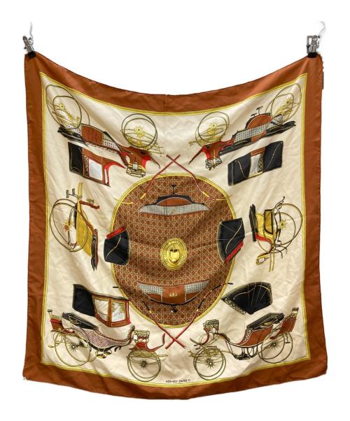 HERMES（エルメス）HERMES (エルメス) カレ90 ブラウンの古着・服飾アイテム