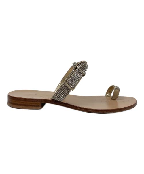 Capri（カプリ）Capri (カプリ) ラインストーンサンダル ベージュ サイズ:36の古着・服飾アイテム