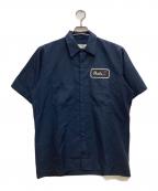peelsピールズ）の古着「ショートスリーブ ワーク シャツ」｜ネイビー