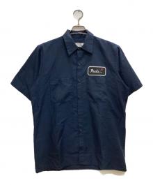 peels（ピールズ）の古着「ショートスリーブ ワーク シャツ」｜ネイビー