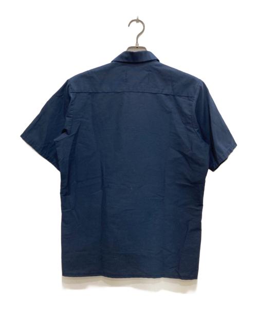 peels（ピールズ）peels (ピールズ) ショートスリーブ ワーク シャツ ネイビー サイズ:Ｍの古着・服飾アイテム