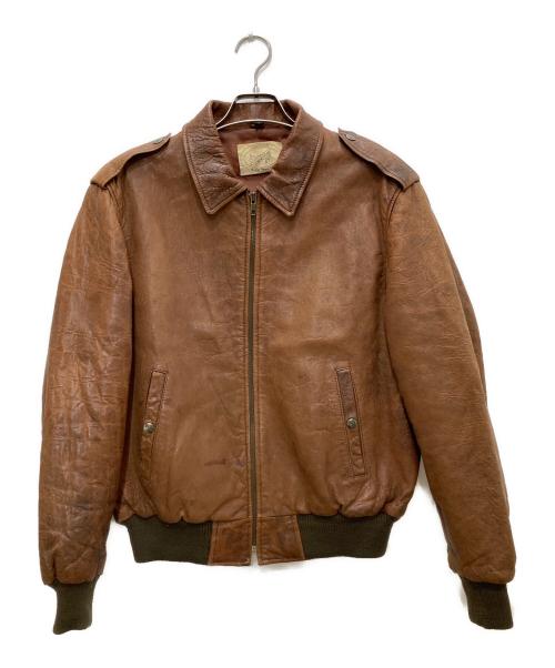 GARIBALDI（ガリバルディ）GARIBALDI (ガリバルディ) レザーフライトジャケット ブラウン サイズ:Ｌの古着・服飾アイテム