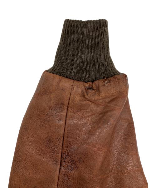 GARIBALDI（ガリバルディ）GARIBALDI (ガリバルディ) レザーフライトジャケット ブラウン サイズ:Ｌの古着・服飾アイテム