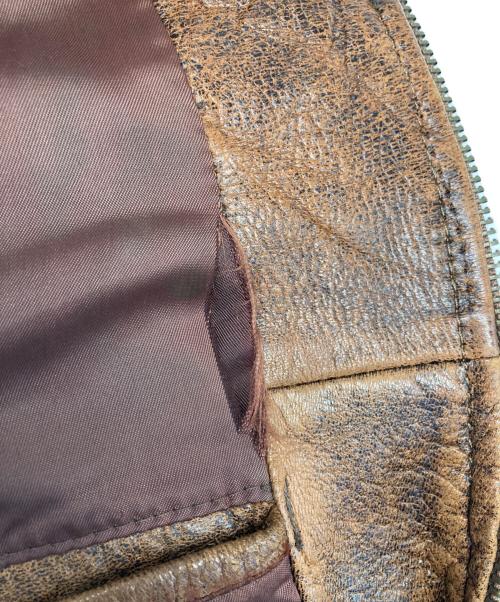GARIBALDI（ガリバルディ）GARIBALDI (ガリバルディ) レザーフライトジャケット ブラウン サイズ:Ｌの古着・服飾アイテム