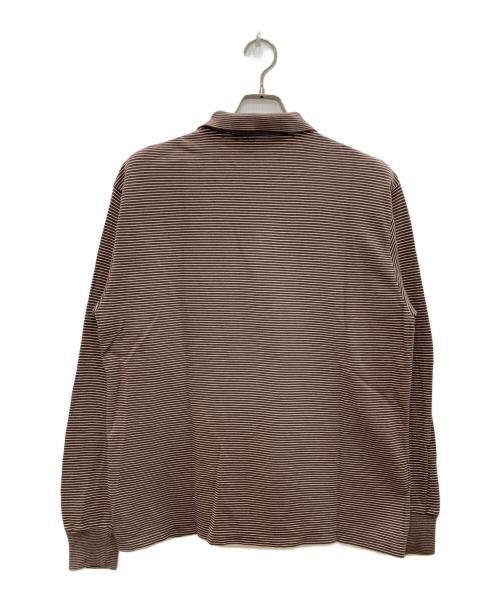 PHIGVEL MAKERS & Co.（フィグベルマーカーズ）PHIGVEL MAKERS & Co. (フィグベルマーカーズ) RASCHEL BORDER LONG SLEEVE POLO/ラッセルボーダーロングスリーブポロ ブラウン×ホワイト サイズ:2の古着・服飾アイテム