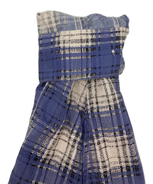 PHIGVEL MAKERS & Co.（フィグベルマーカーズ）PHIGVEL MAKERS & Co. (フィグベルマーカーズ) PRINT OMBRE OPEN CALLAR LS SHIRT/プリントオンブレオープンカラーLSシャツ ブルー×ホワイト サイズ:3の古着・服飾アイテム