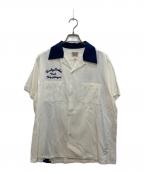 Pherrow'sフェローズ）の古着「ボーリングシャツ」｜ホワイト×ネイビー