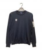 PEARLY GATESパーリーゲイツ）の古着「ゴルフウェア(トップス)クールネックニットプルオーバー」｜ブラック