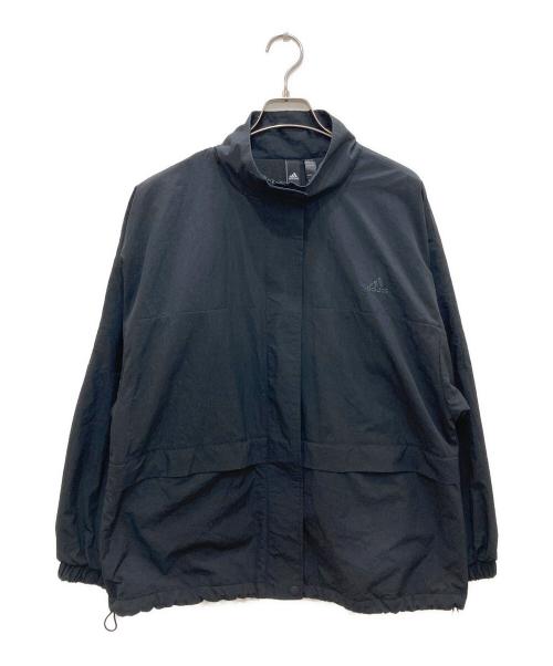 adidas（アディダス）adidas (アディダス) ウインドフルジップ ウーブンジャケット ブラック サイズ:2XLの古着・服飾アイテム