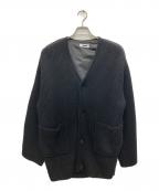H BEAUTY&YOUTHエイチ ビューティー&ユース）の古着「ウールナイロンリブカーディガン」｜ブラック