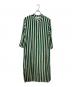 RHC Ron Herman（アールエイチシー ロンハーマン）の古着「ストライプシャツワンピース」｜グリーン×ホワイト