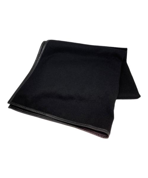 ASAUCE MELER（アソースメレ）ASAUCE MELER (アソースメレ) パイピングカシミヤマフラー ブラックの古着・服飾アイテム